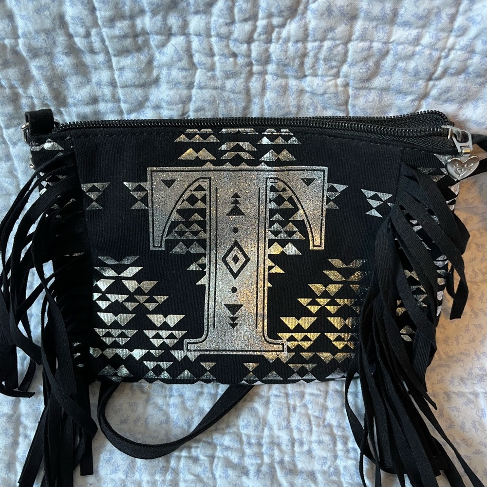 Black Fringe Crossbody Bag